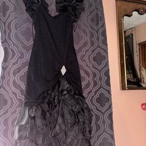 Vintage 80s Formal Black Dress
